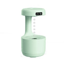 W1 LED Smart Display Anti-Gravity Water Drop Humidifier(Light Green)