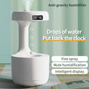 W1 LED Smart Display Anti-Gravity Water Drop Humidifier(Light Green)