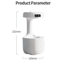 W1 LED Smart Display Anti-Gravity Water Drop Humidifier(Light Green)