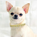 1.5 x 37cm Glitter Diamond Cat Neck Collar Decorative Supplies, Color: No Diamond Golden