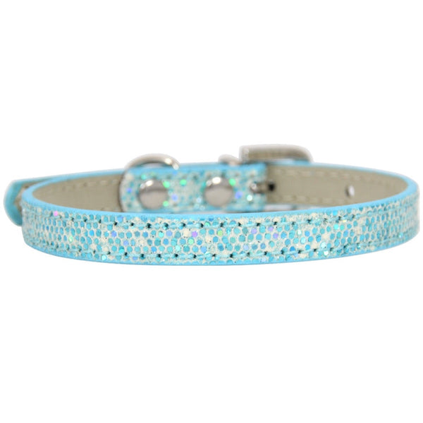 1.0 x 30cm Glitter Diamond Cat Neck Collar Decorative Supplies, Color: No Diamond Sky Blue