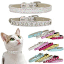 1.5 x 30cm Glitter Diamond Cat Neck Collar Decorative Supplies, Color: No Diamond Rose Red