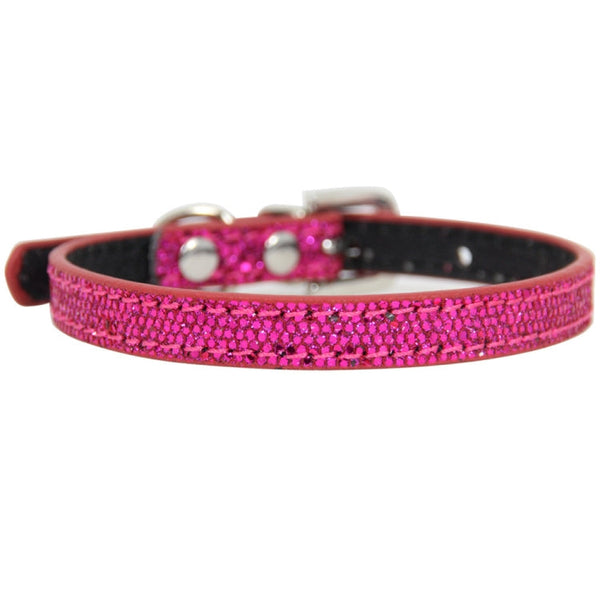 1.5 x 37cm Glitter Diamond Cat Neck Collar Decorative Supplies, Color: No Diamond Rose Red