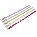 1.5 x 37cm Glitter Diamond Cat Neck Collar Decorative Supplies, Color: No Diamond Rose Red