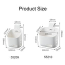 Ffcat Kitchen Sundries Storage Hanging Basket Bathroom Storage Basket, Color: 55210 White