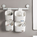 Ffcat Kitchen Sundries Storage Hanging Basket Bathroom Storage Basket, Color: 55210 White