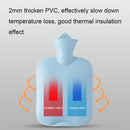 2 PCS 006 1000ml Thickened Explosion-proof Heart Embossed Water Injection Hot Water Bag(C Model Blue)