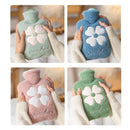 Cartoon Plush Portable Water Jection Mini Hot Water Bag, Color: 500ML Blue