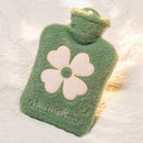Cartoon Plush Portable Water Jection Mini Hot Water Bag, Color: 1000ML Green