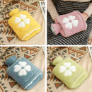 Cartoon Plush Portable Water Jection Mini Hot Water Bag, Color: 1000ML Insert Green