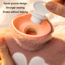 Cartoon Plush Portable Water Jection Mini Hot Water Bag, Color: 1000ML Insert Green