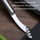 10 PCS Stainless Steel Pepper Seed Decator Fruit Kernel Knife Round Handle