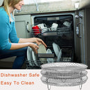 Air Fryer Accessories 8-inch Three Layer Round Grill Steam Rack
