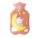 Cartoon Filling Explosion-proof Soft PVC Discoloration Hot Water Bag, Style: Telescope (Leather Pink)