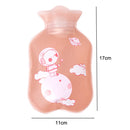 Cartoon Filling Explosion-proof Soft PVC Discoloration Hot Water Bag, Style: Telescope (Leather Pink)