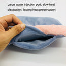 Y118-5 Rabbit Plush Cute Tail Cat Injection PVC Squeeze-resistant Warm Water Bag(Orange Cat)