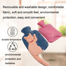 Y118-5 Rabbit Plush Cute Tail Cat Injection PVC Squeeze-resistant Warm Water Bag(Black Cat)