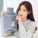 Detachable Washing Cloth Cover Rubber Hot Water Bag Can Be Intervened, Color: Blue Bears 2000ML