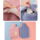 Detachable Washing Cloth Cover Rubber Hot Water Bag Can Be Intervened, Color: Blue Bears 2000ML
