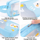 PVC Cute Cartoon Large Capacity Student Stationery Bag(Blue)