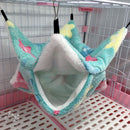 2 PCS Small Pet Double Layer Warm Hammock Hanging Sleeping Bags 20x20cm(Starfish Green)
