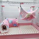 2 PCS Small Pet Double Layer Warm Hammock Hanging Sleeping Bags 20x20cm(Starfish Pink)