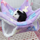 2 PCS Small Pet Double Layer Warm Hammock Hanging Sleeping Bags 20x20cm(Starfish Purple)