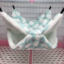 2 PCS Small Pet Double Layer Warm Hammock Hanging Sleeping Bags 20x20cm(Love Green)