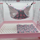 2 PCS Small Pet Double Layer Warm Hammock Hanging Sleeping Bags 20x20cm(Love Gray)