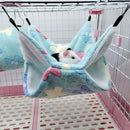 2 PCS Small Pet Double Layer Warm Hammock Hanging Sleeping Bags 29x29cm(Starfish Green)