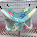 2 PCS Small Pet Double Layer Warm Hammock Hanging Sleeping Bags 29x29cm(Starfish Green)