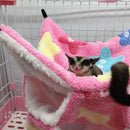 2 PCS Small Pet Double Layer Warm Hammock Hanging Sleeping Bags 29x29cm(Starfish Pink)