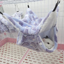 2 PCS Small Pet Double Layer Warm Hammock Hanging Sleeping Bags 29x29cm(Love Purple)