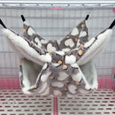 2 PCS Small Pet Double Layer Warm Hammock Hanging Sleeping Bags 29x29cm(Love Coffee)