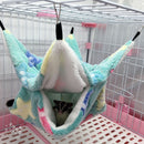 2 PCS Small Pet Double Layer Warm Hammock Hanging Sleeping Bags 34x34cm(Starfish Green)