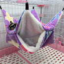 2 PCS Small Pet Double Layer Warm Hammock Hanging Sleeping Bags 34x34cm(Starfish Purple)