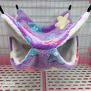 2 PCS Small Pet Double Layer Warm Hammock Hanging Sleeping Bags 34x34cm(Starfish Purple)