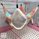 2 PCS Small Pet Double Layer Warm Hammock Hanging Sleeping Bags 34x34cm(Starfish Caramel)