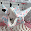 2 PCS Small Pet Double Layer Warm Hammock Hanging Sleeping Bags 34x34cm(Love Pink)
