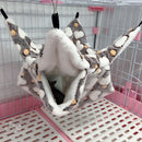 2 PCS Small Pet Double Layer Warm Hammock Hanging Sleeping Bags 34x34cm(Love Coffee)