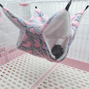2 PCS Small Pet Double Layer Warm Hammock Hanging Sleeping Bags 34x34cm(Love Gray)