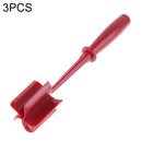 3 PCS Meat Chopper Hand Held Stirring Grinder(Red)