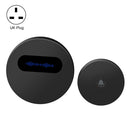 T10-1 1 For 1 Lighting Self-Power Generation Wireless Intelligent Doorbell(UK Plug Black)
