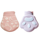 Silicone Microwave Oven Heating Water Injection Hand Bag, Color: Pink With Knitted Bag