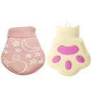 Silicone Microwave Oven Heating Water Injection Hand Bag, Color: Light Yellow With Knitted Bag