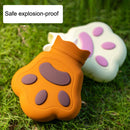 Silicone Microwave Oven Heating Water Injection Hand Bag, Color: Light Yellow With Knitted Bag