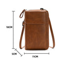 Lady Purse Shoulder Crossbody Bag Multi-functional Mobile Phone Bag(Beige)