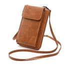 Lady Purse Shoulder Crossbody Bag Multi-functional Mobile Phone Bag(Blue)