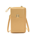 Ladies Cross-body Shoulder Bag Long Purse Mobile Phone Bag(Yellow)