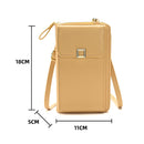 Ladies Cross-body Shoulder Bag Long Purse Mobile Phone Bag(White)